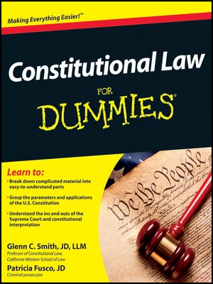 cover image of Constitutional Law For Dummies